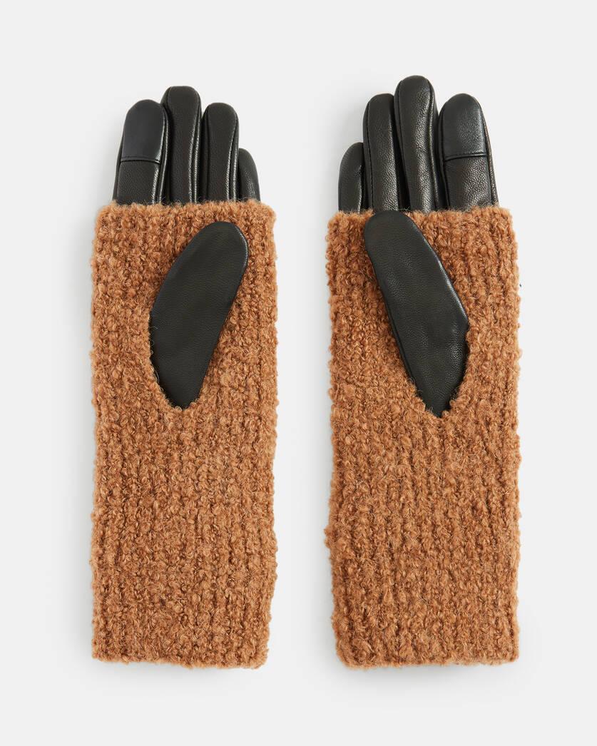 Darby Knitted Cuff Leather Gloves Product Image
