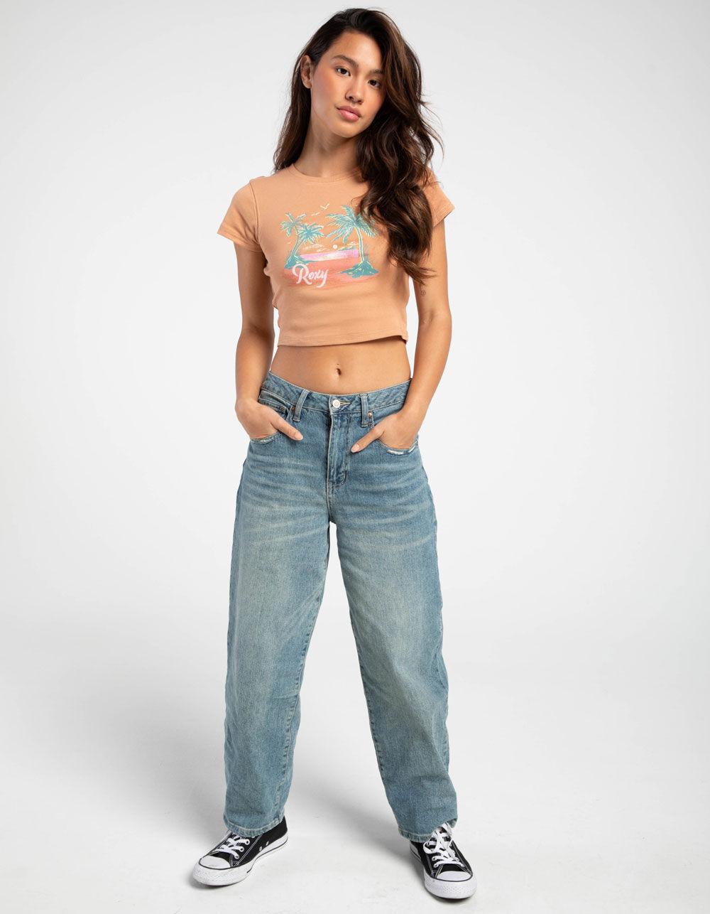ROXY All Day Womens Baby Tee - CAMEL Product Image