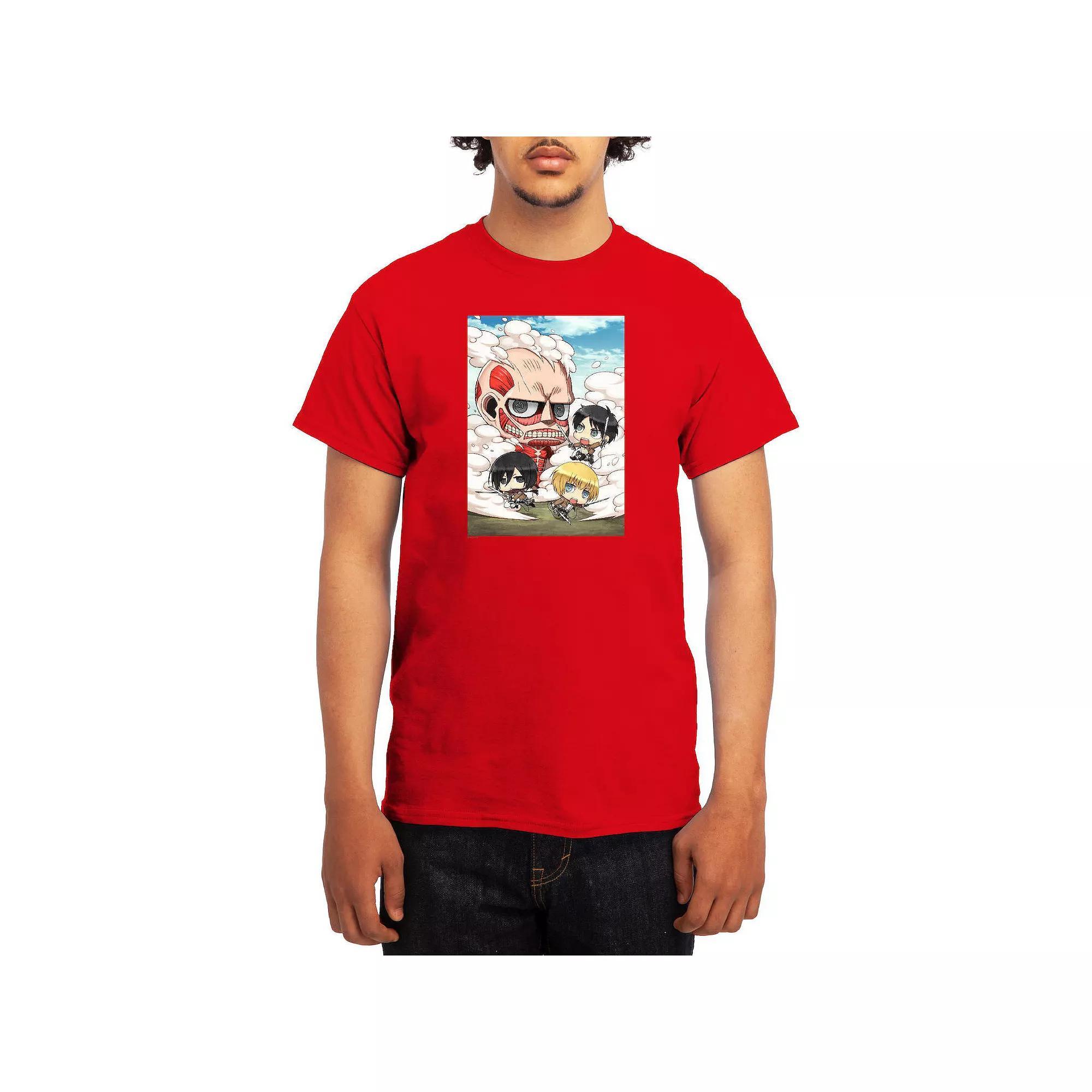Mens Attack on Titan Group Chibi Poster Tee, Boys Product Image