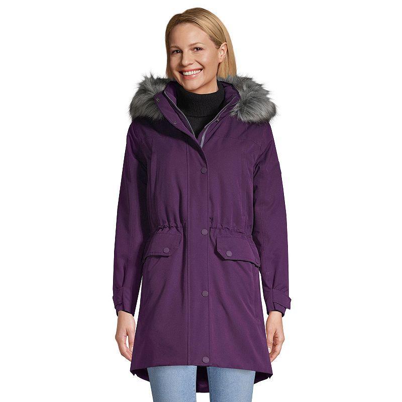 Women's Lands' End Expedition Down Waterproof Winter Parka, Size: Medium, Black Product Image