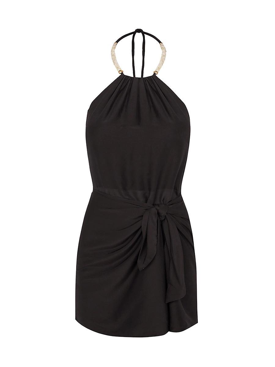 Womens Nila Knotted Halter Minidress Product Image