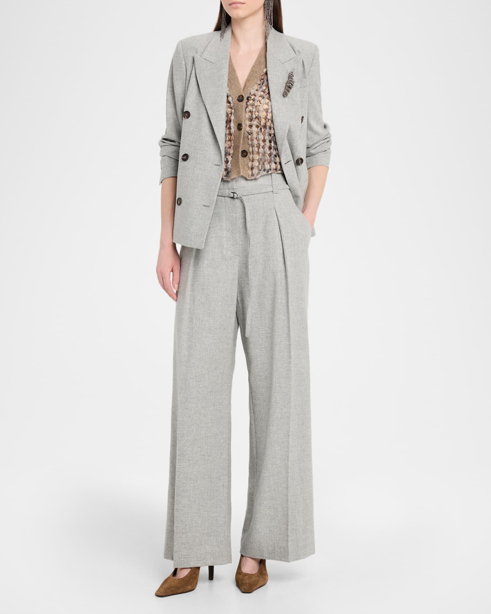 Cashmere-Wool Flannel Double-Breasted Blazer Product Image
