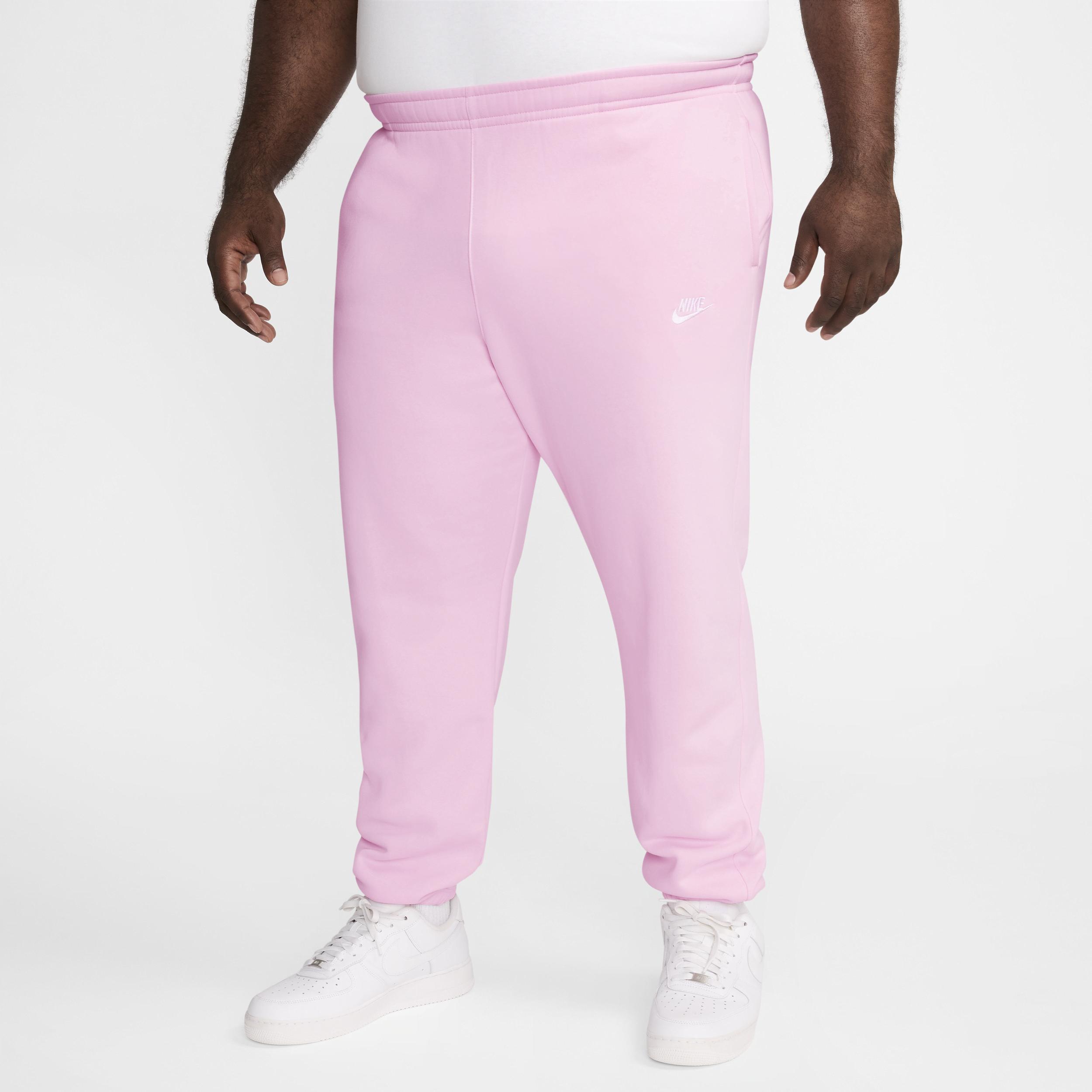 Nike Mens Nike Club Cuffed Pants - Mens Pink Foam/Pink Foam/White Product Image