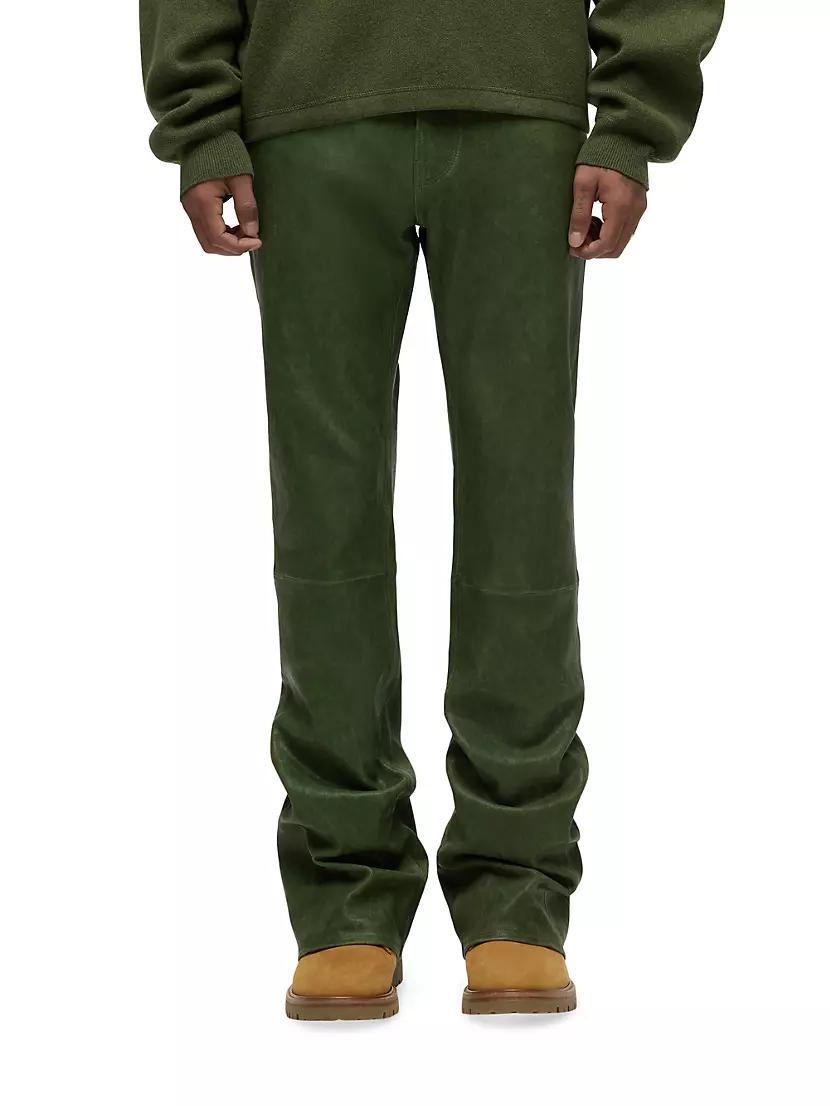 Walker Kick Flare Leather Pants Product Image