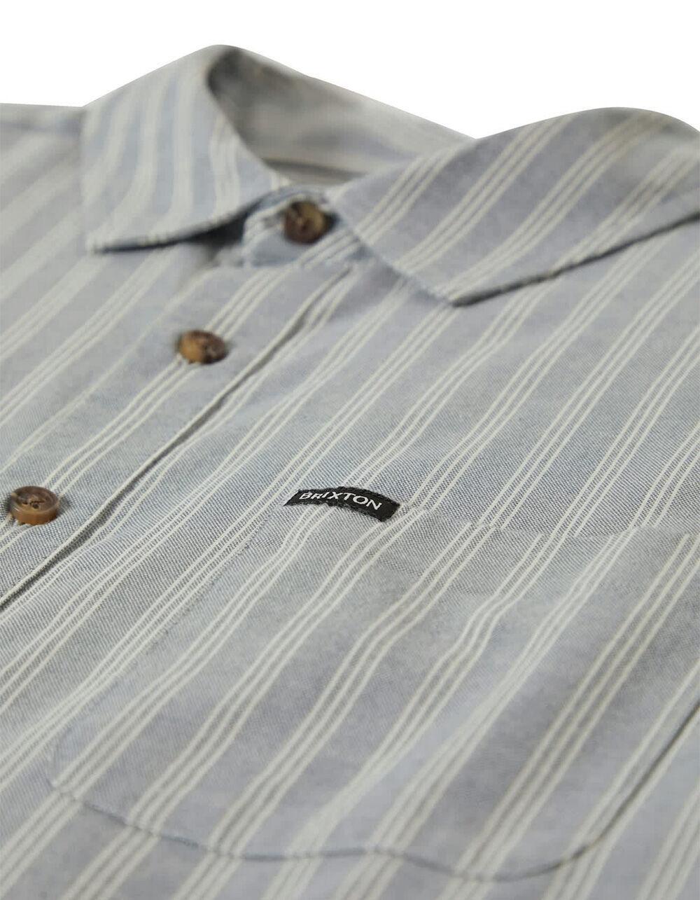 BRIXTON Cru Oxford Mens Stripe Button Up Shirt - OXFORD Product Image