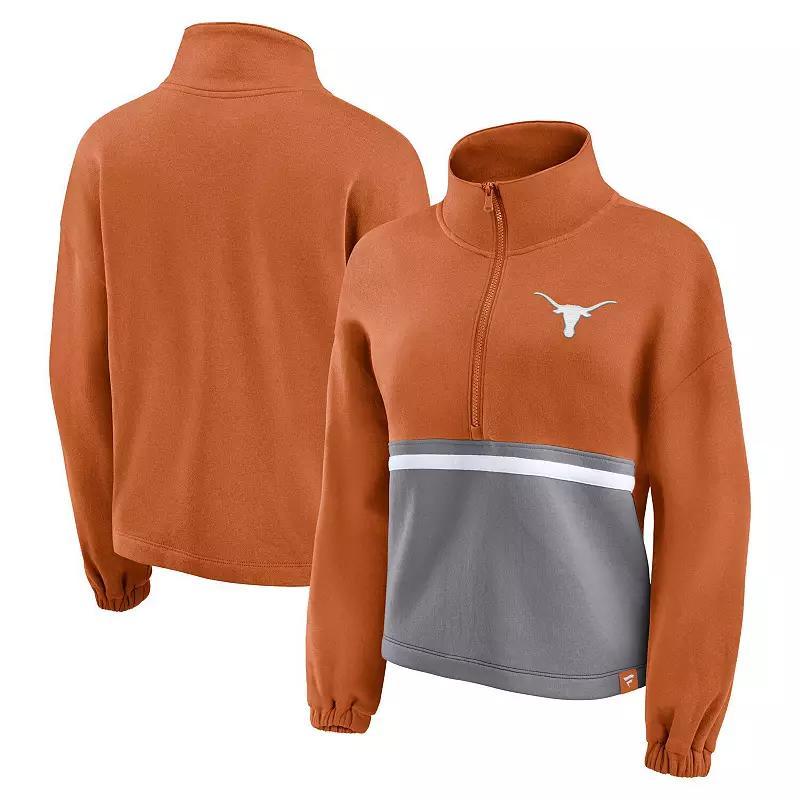 Womens Fanatics Branded Texas Texas Longhorns Fleece Half-Zip Jacket Product Image