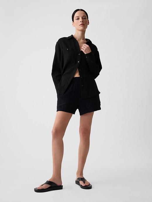 Crinkle Gauze Big Shirt Product Image