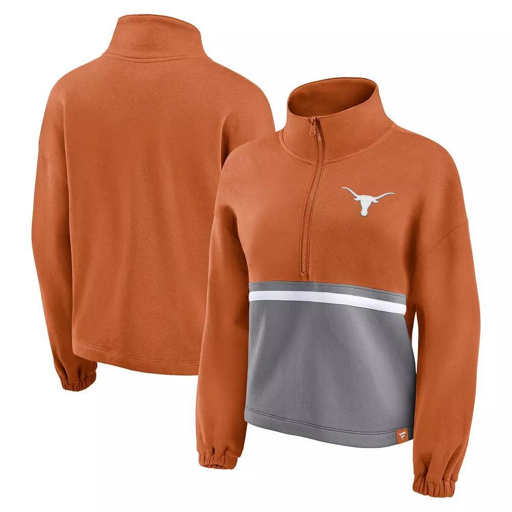 Womens Fanatics Branded Texas Texas Longhorns Fleece Half-Zip Jacket Product Image