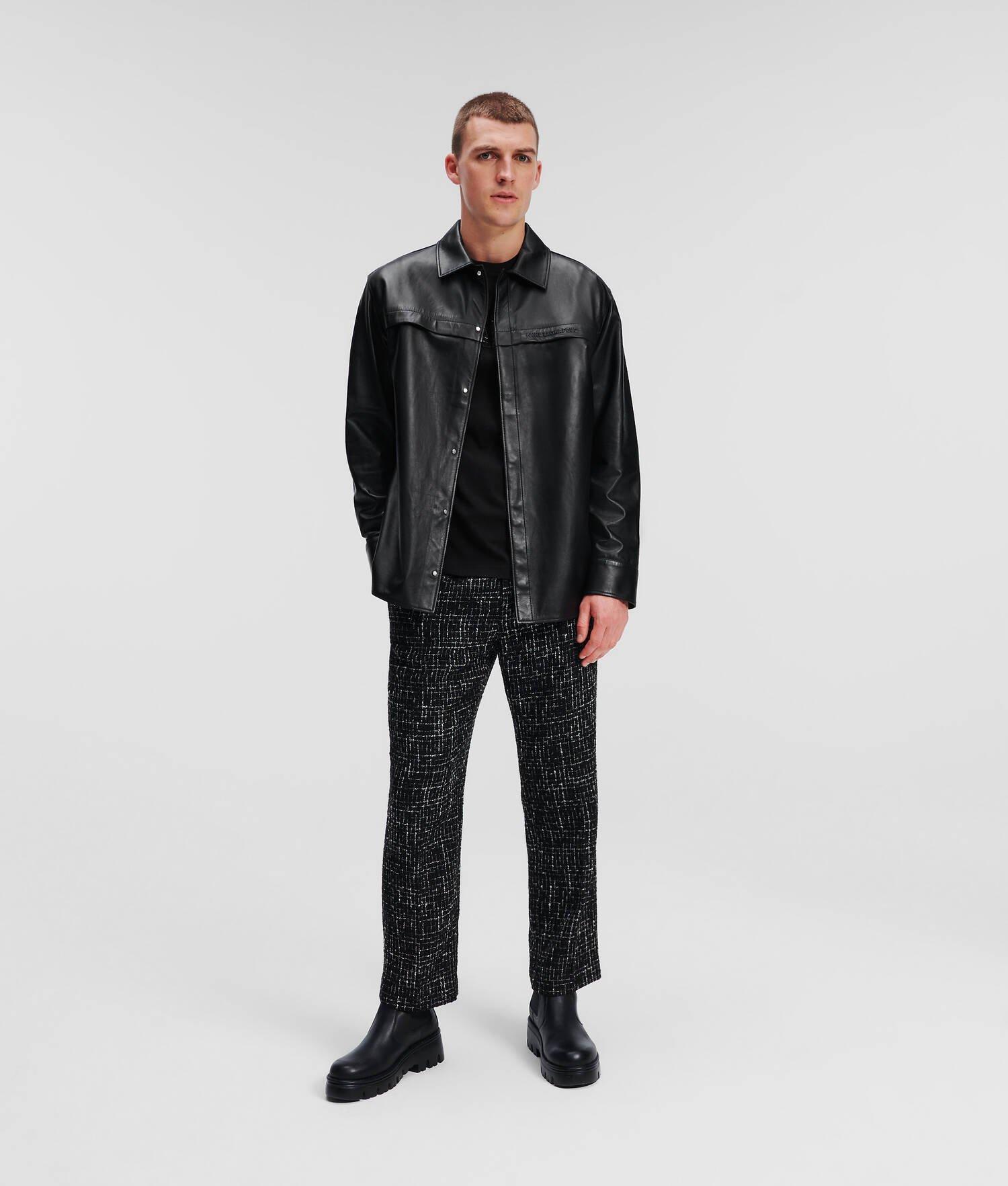 LEATHER SHIRT WITH CHEST POCKET Product Image