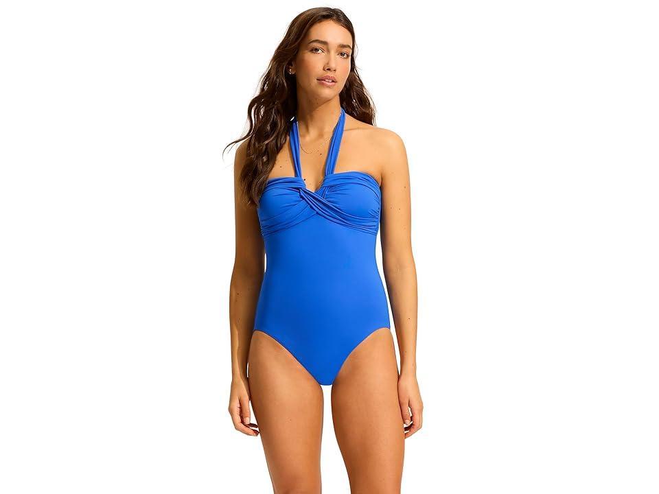 Halter Bandeau One-Piece Swimsuit Product Image