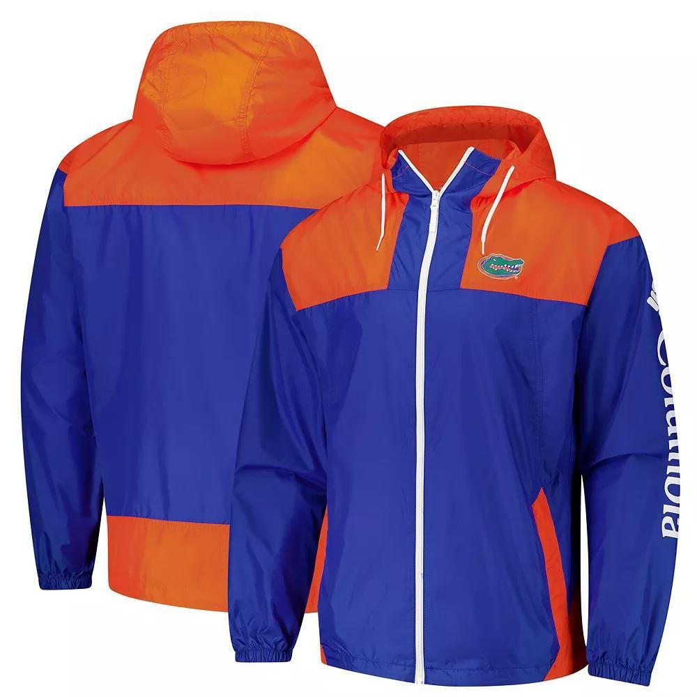 Men's Columbia Royal Florida Gators Flash Challenger II Omni-Shade Full-Zip Windbreaker Jacket, Size: XL, Blue Product Image
