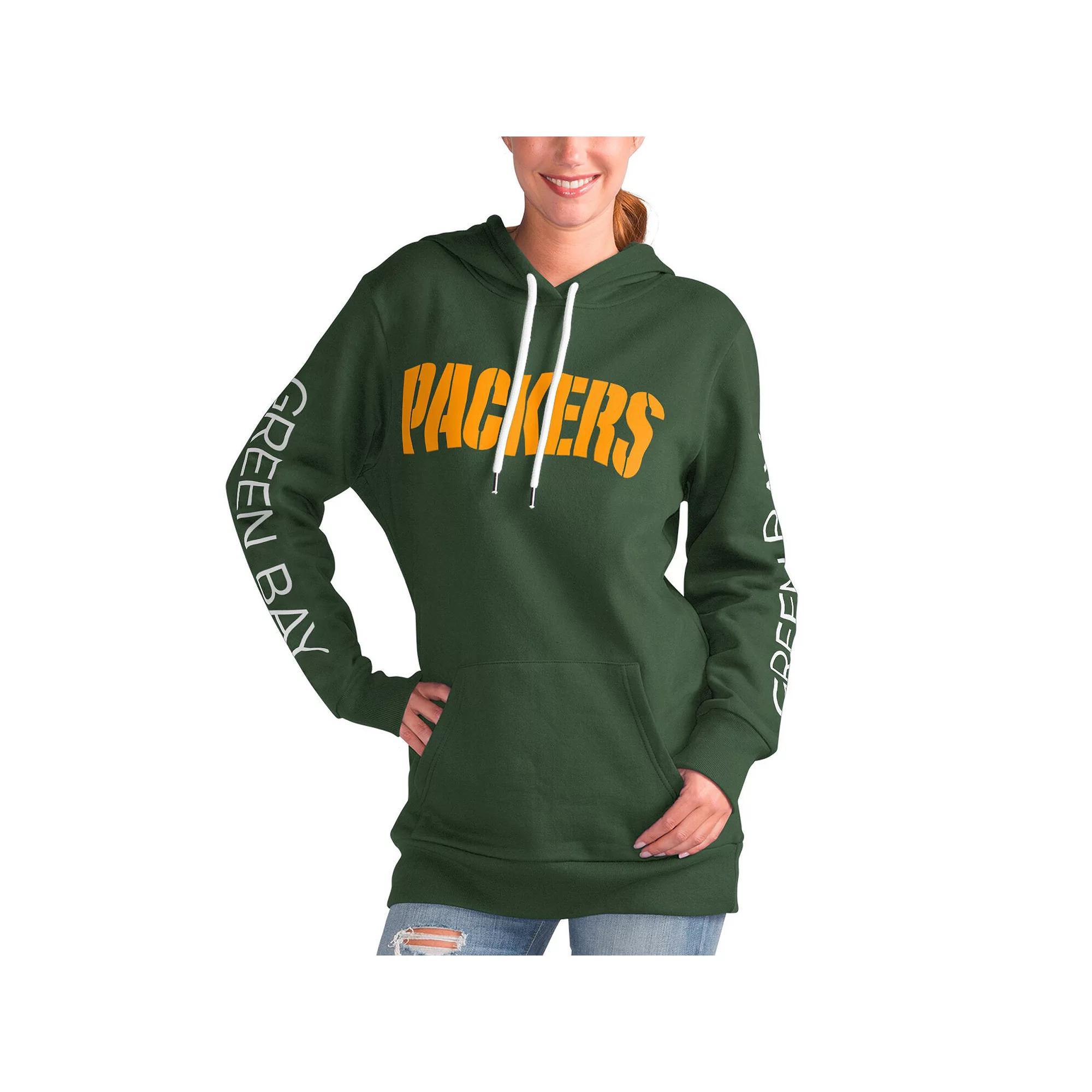 Women's G-III 4Her by Carl Banks Green Green Bay Packers Extra Inning Pullover Hoodie, Size: 2XL Product Image
