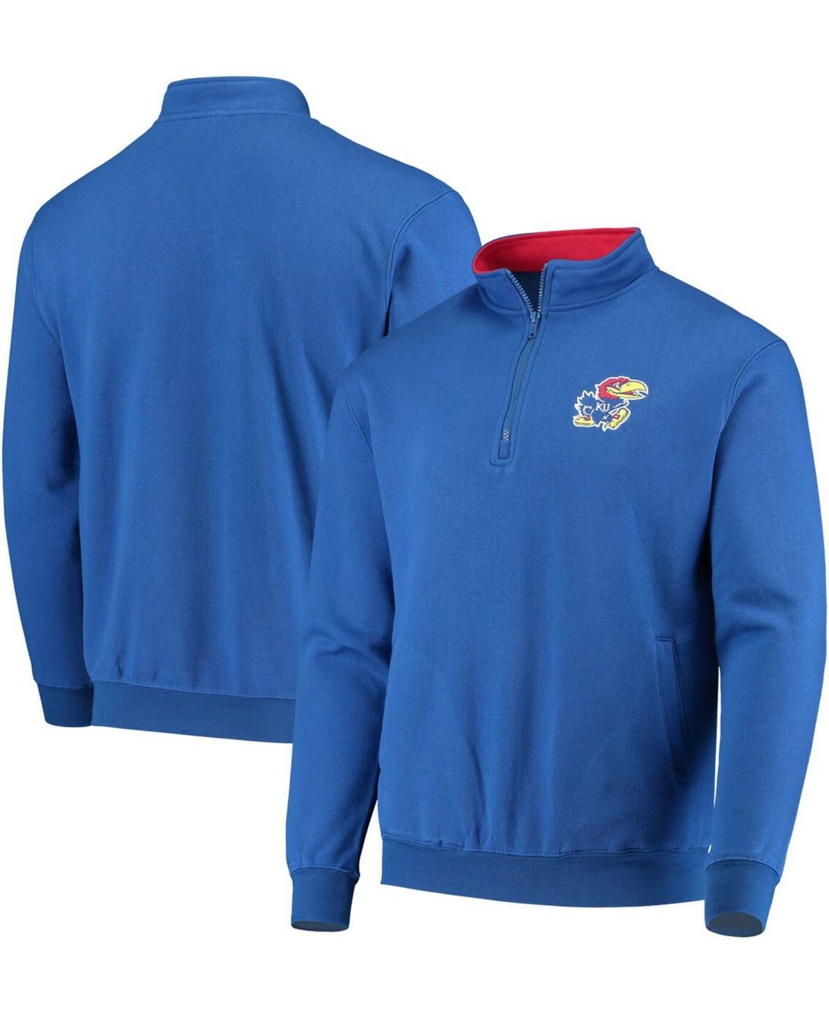 Men's Colosseum Royal Kansas Jayhawks Tortugas Logo Quarter-Zip Jacket, Size: Small, Blue Product Image