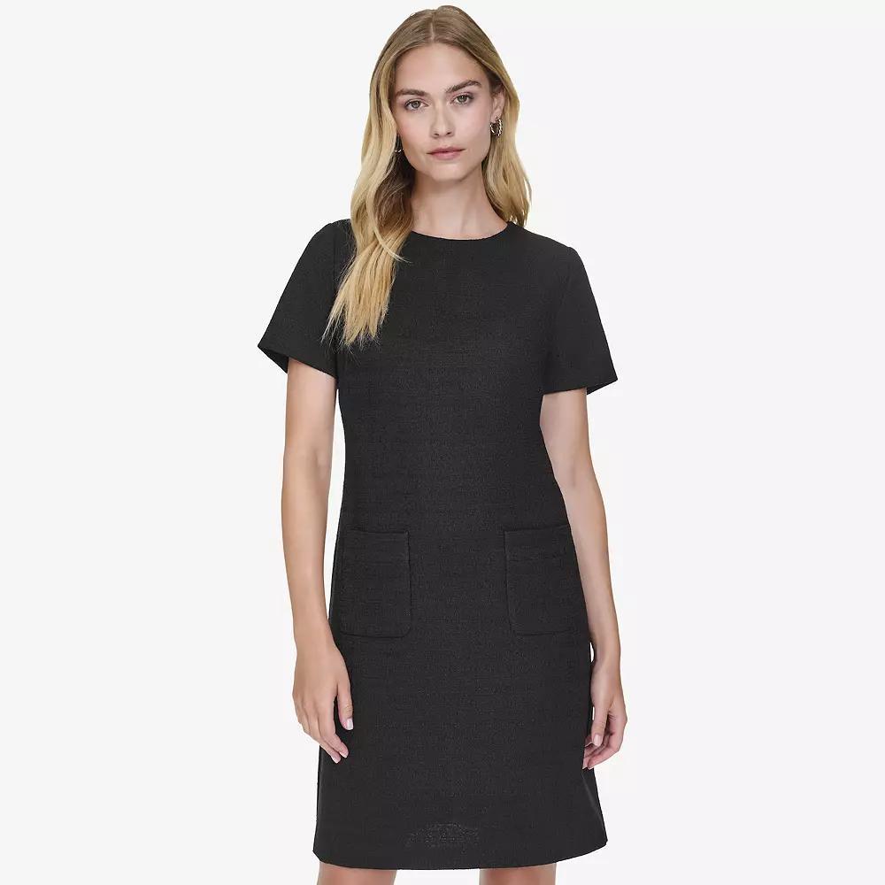 Women's Andrew Marc Short Sleeve Pocket Dress, Size: 6, White Product Image