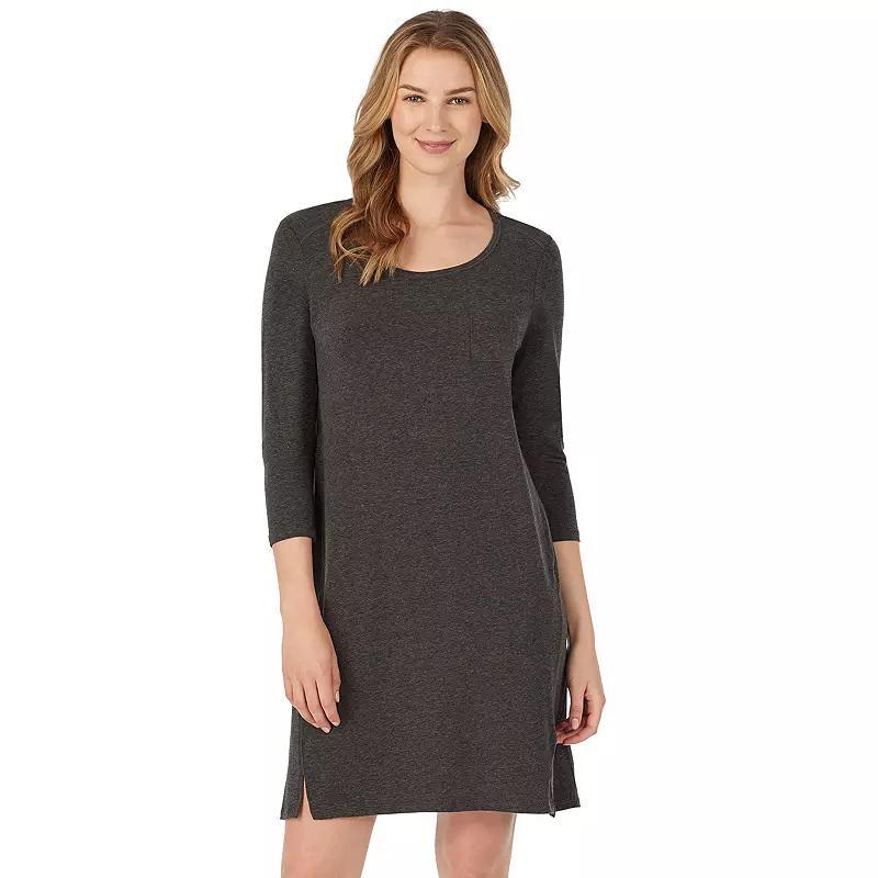 Women’s Cuddl Duds® Essentials 3/4 Sleeve Sleepshirt, Women's, Size: XL, Grey Heather Product Image