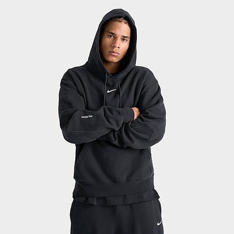 Nike Mens NOCTA Fleece CS Pullover Hoodie in Black/White Product Image