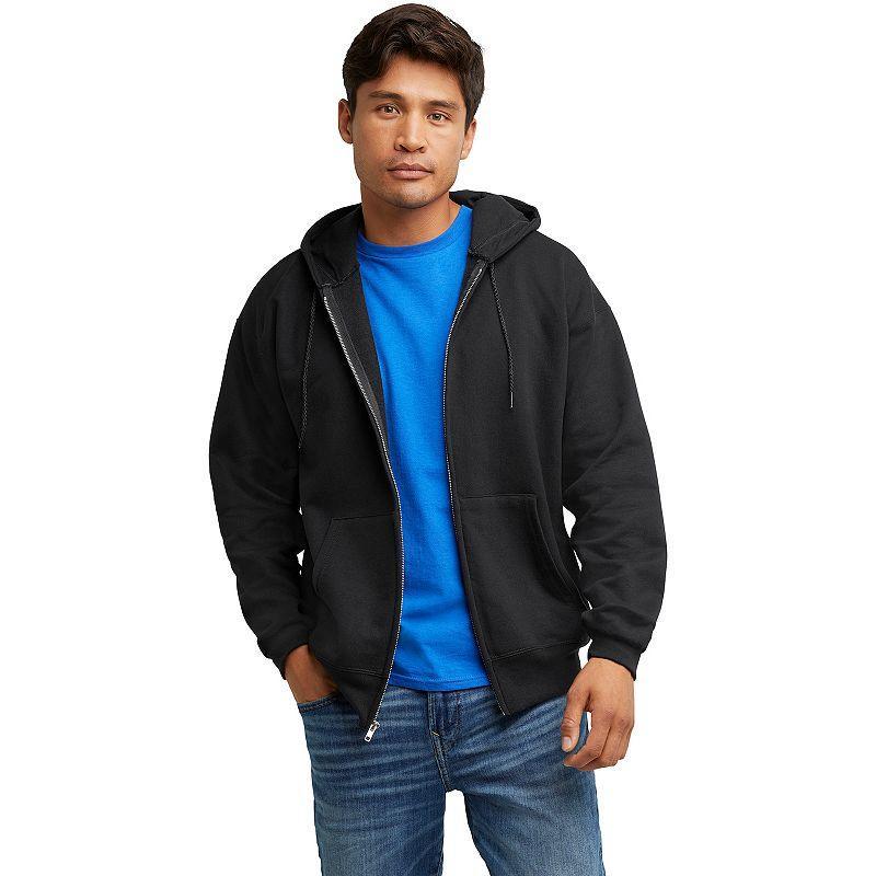 Men's Hanes Ultimate® Fleece Full-Zip Hoodie, Size: Large, Light Silver Product Image