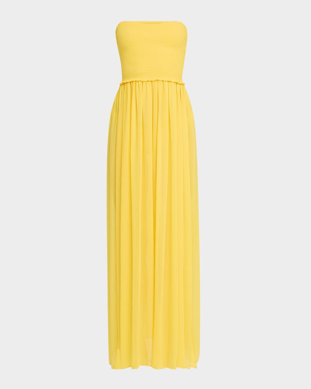 Womens Calista Smocked Strapless Flare Dress Product Image