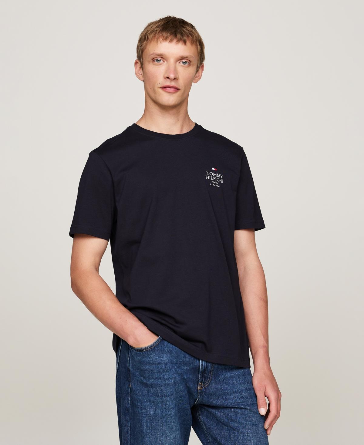 Tommy Hilfiger Mens Short Sleeve Crewneck Stacked Logo T-Shirt Product Image