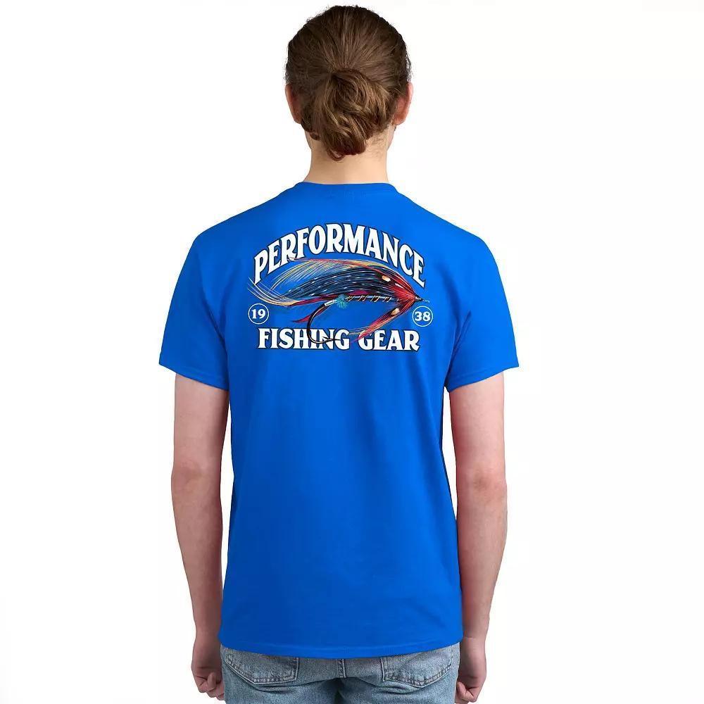 Men's Columbia Adventure Print Short Sleeve Graphic Tee, Size: Medium, Blue Stain Glass Product Image