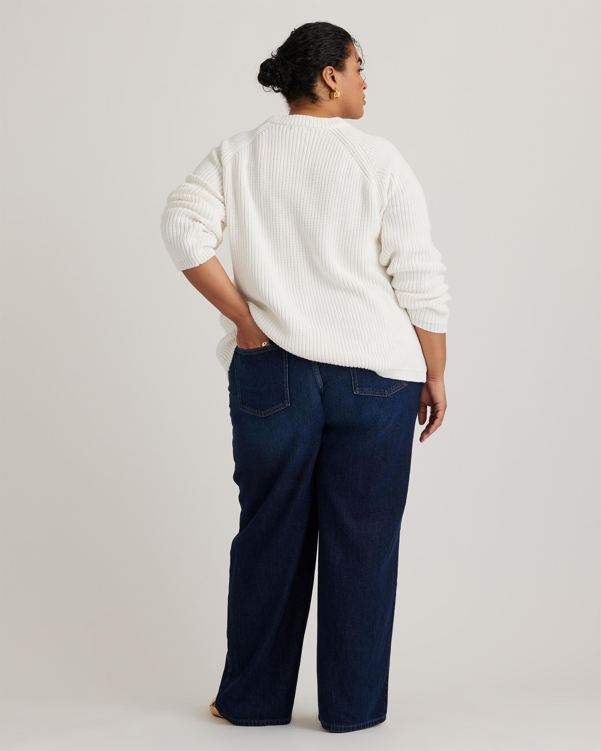 Quince | Women's Fisherman Crew Sweater Organic Cotton Product Image