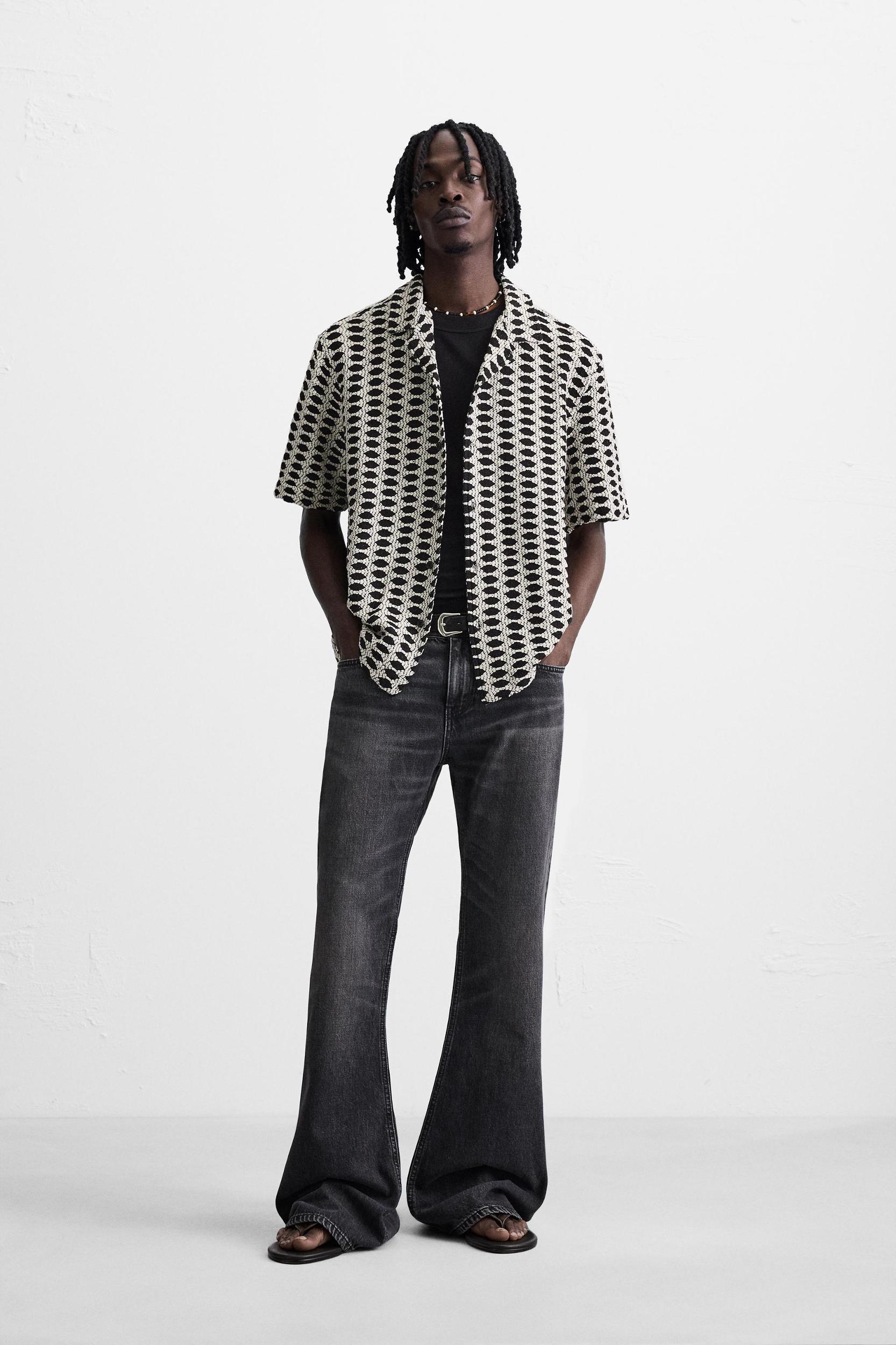 CONTRAST JACQUARD SHIRT Product Image