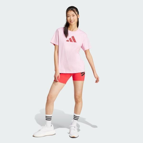 adidas Future Icons Graphic Tee Cream White L Womens Product Image