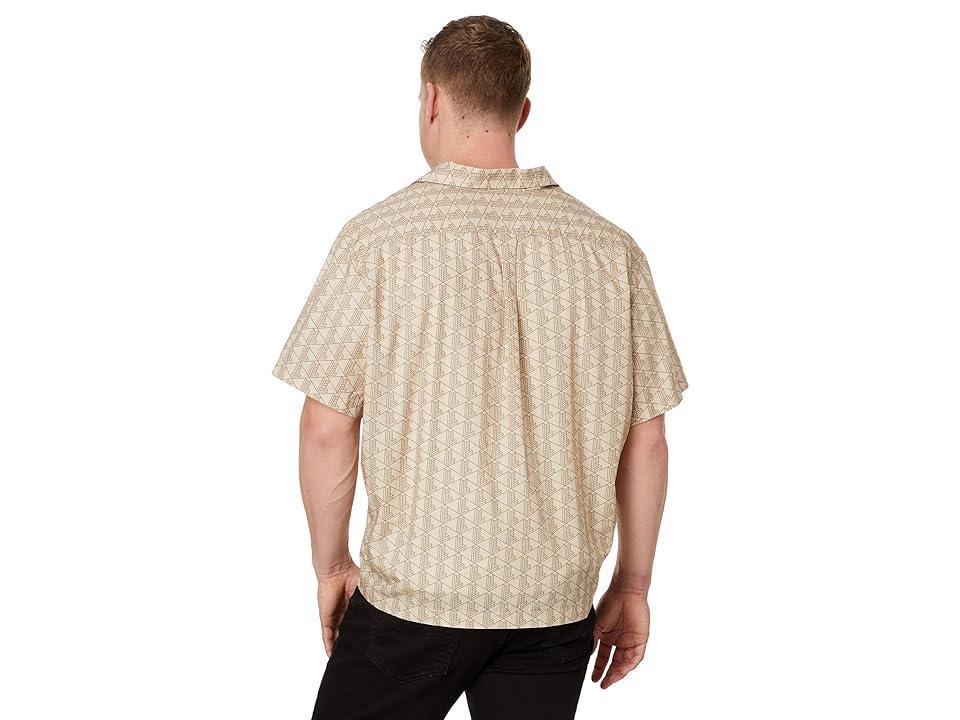 Lacoste Short Sleeve Relaxed Fit Monogram Woven Shirt (Phoenix /Flour) Men's Jacket Product Image