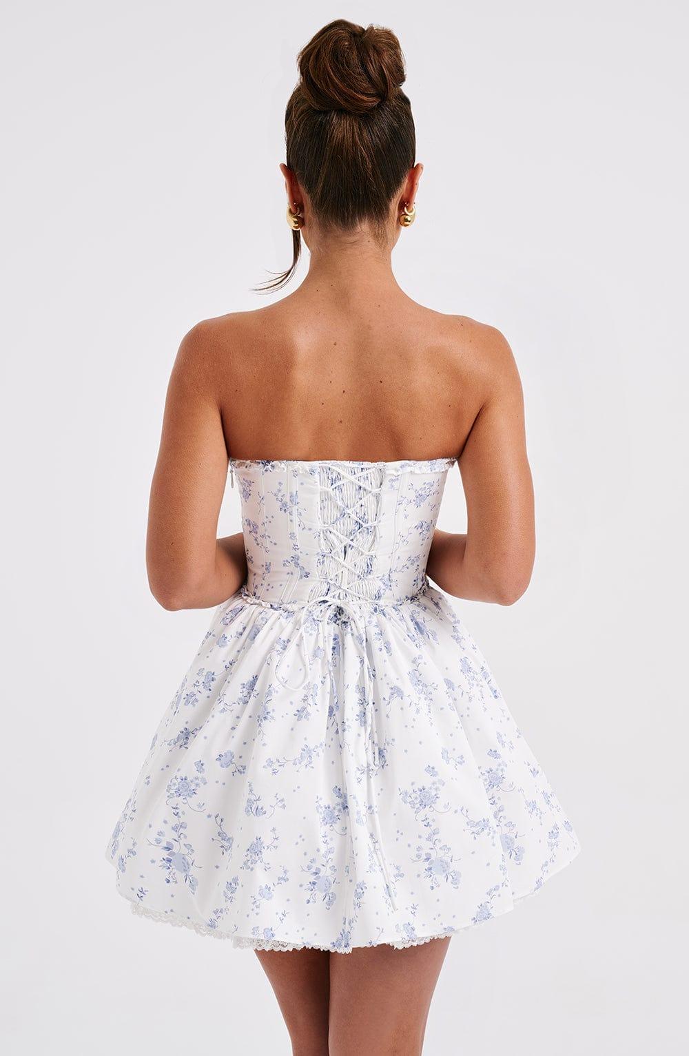 Maeve Mini Dress - Blue Ditsy Print Product Image