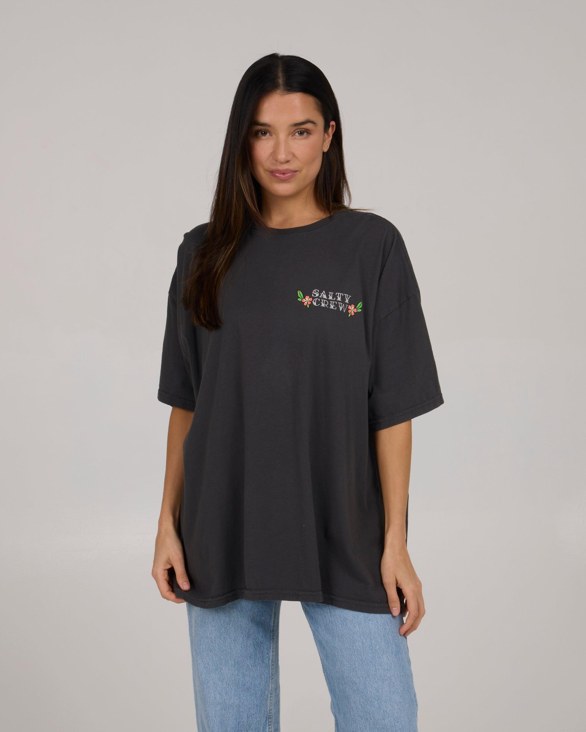 Hopper Cover Up Tee - Charcoal Product Image