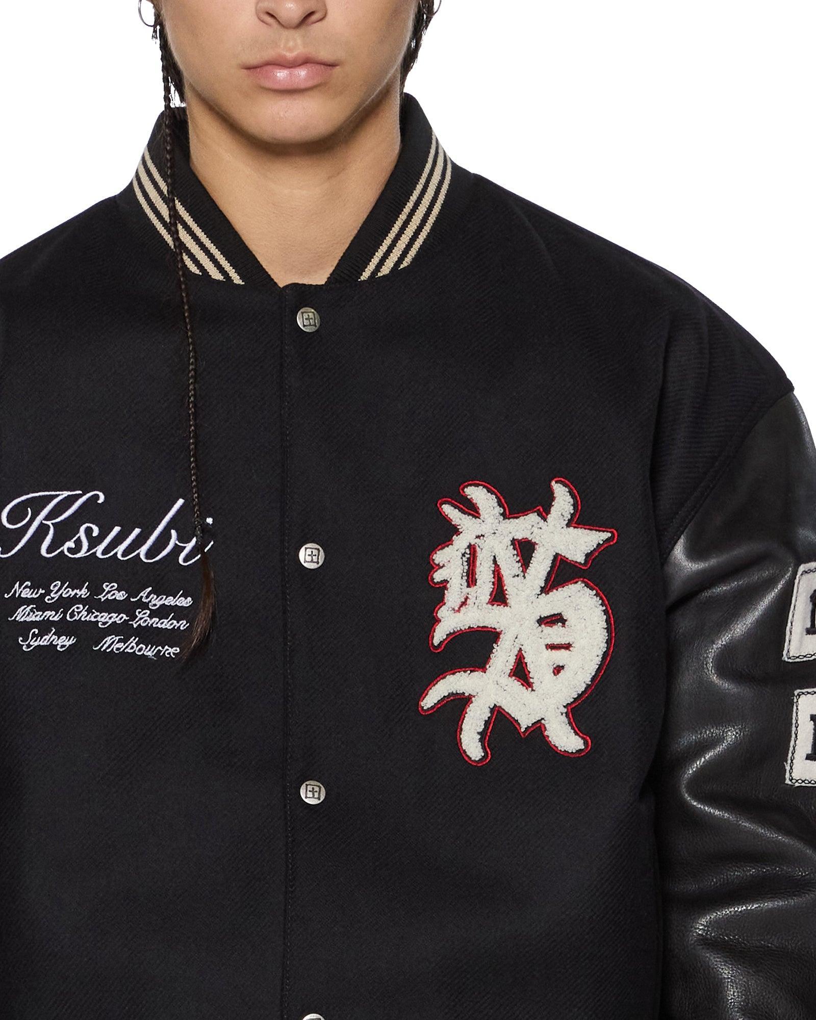 PLAYOFF VARSITY JACKET BLACK Male Product Image