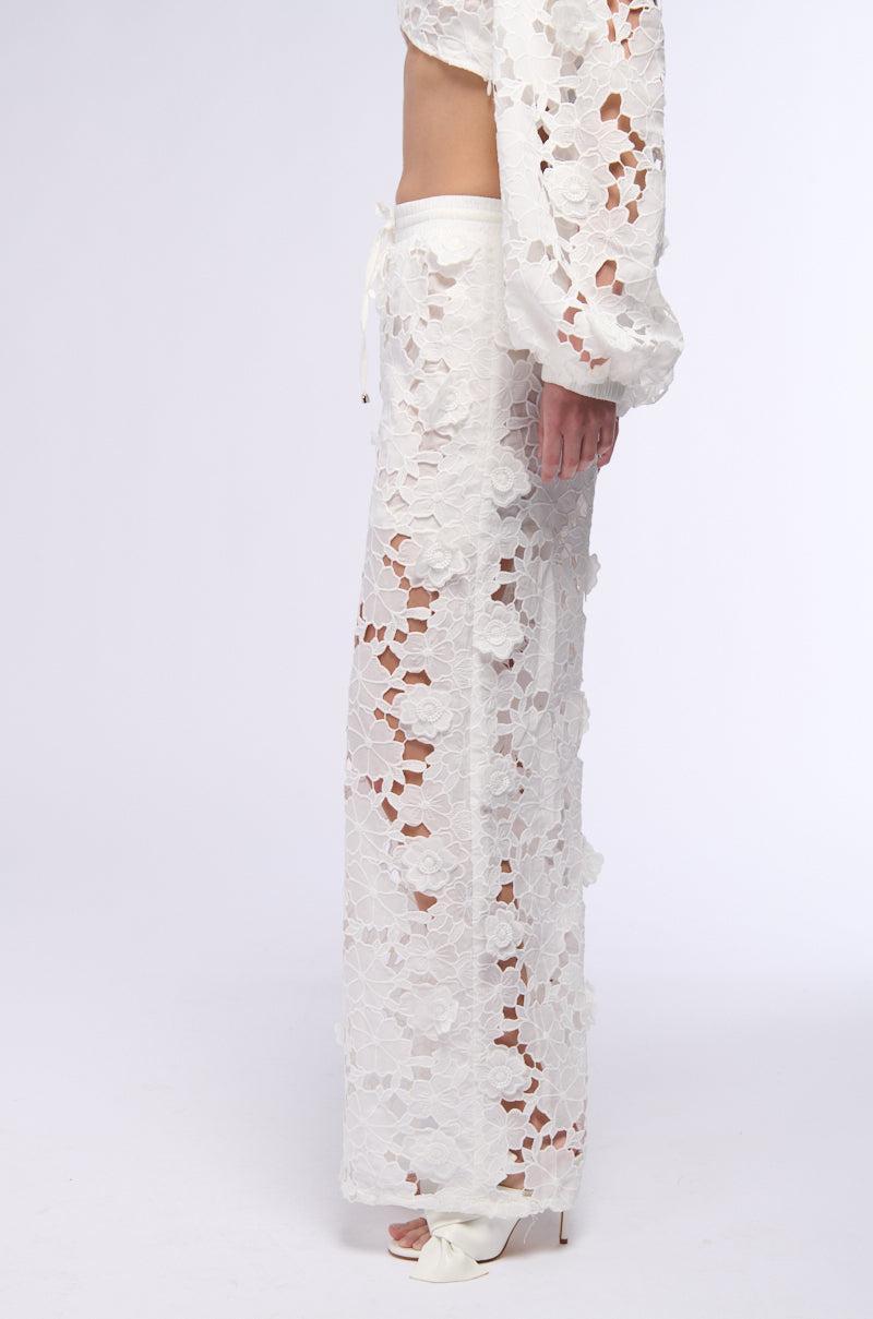 ONE LAST NIGHT FLORAL WIDE LEG PANT Product Image