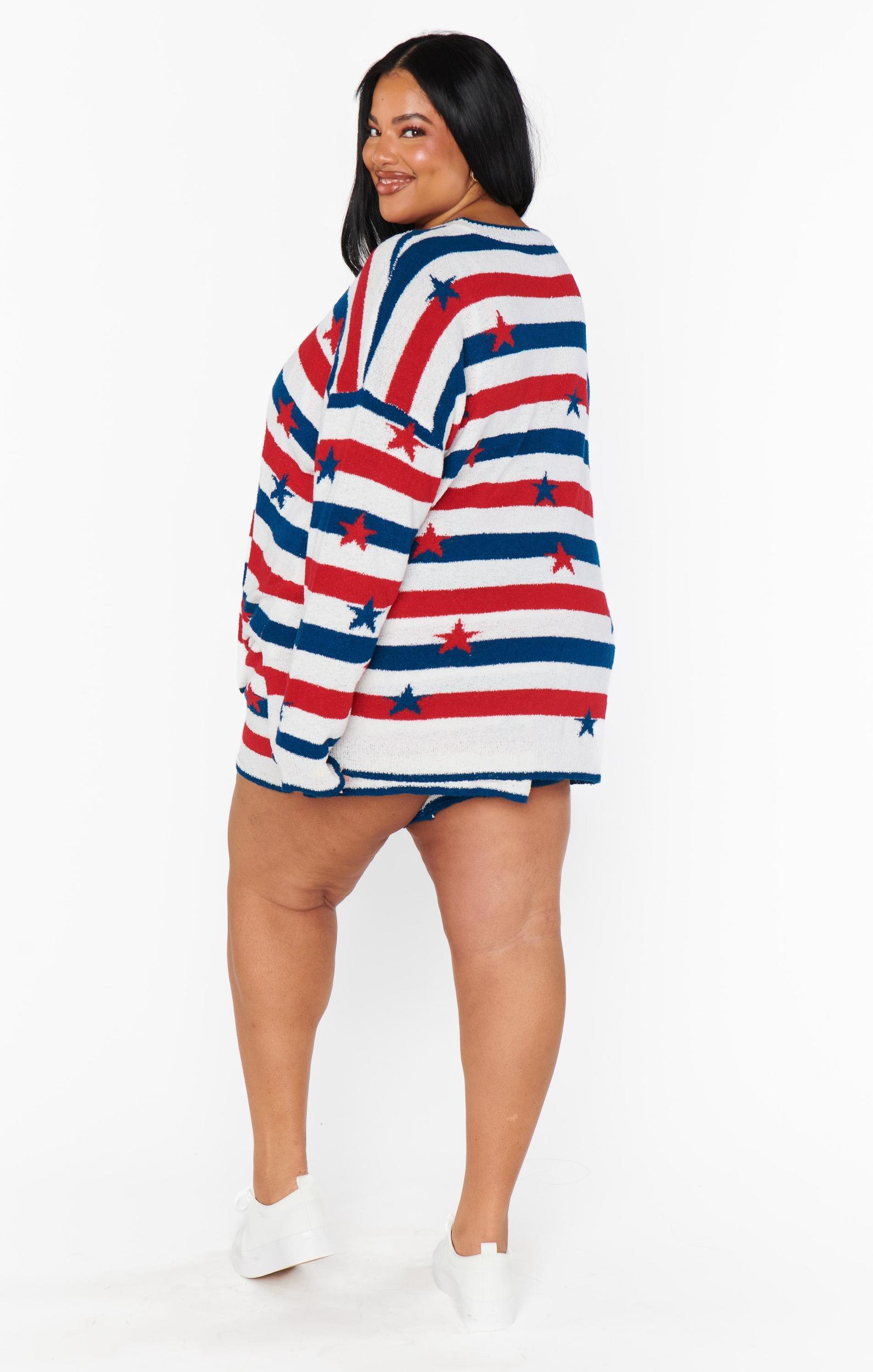 Go To Sweater ~ Star Spangled Stripe Knit Product Image