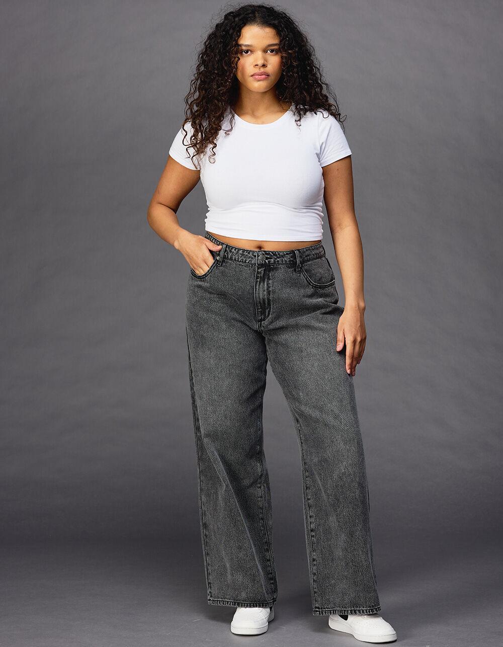 RSQ Womens High Rise Baggy Jeans - MEDIUM WASH Product Image