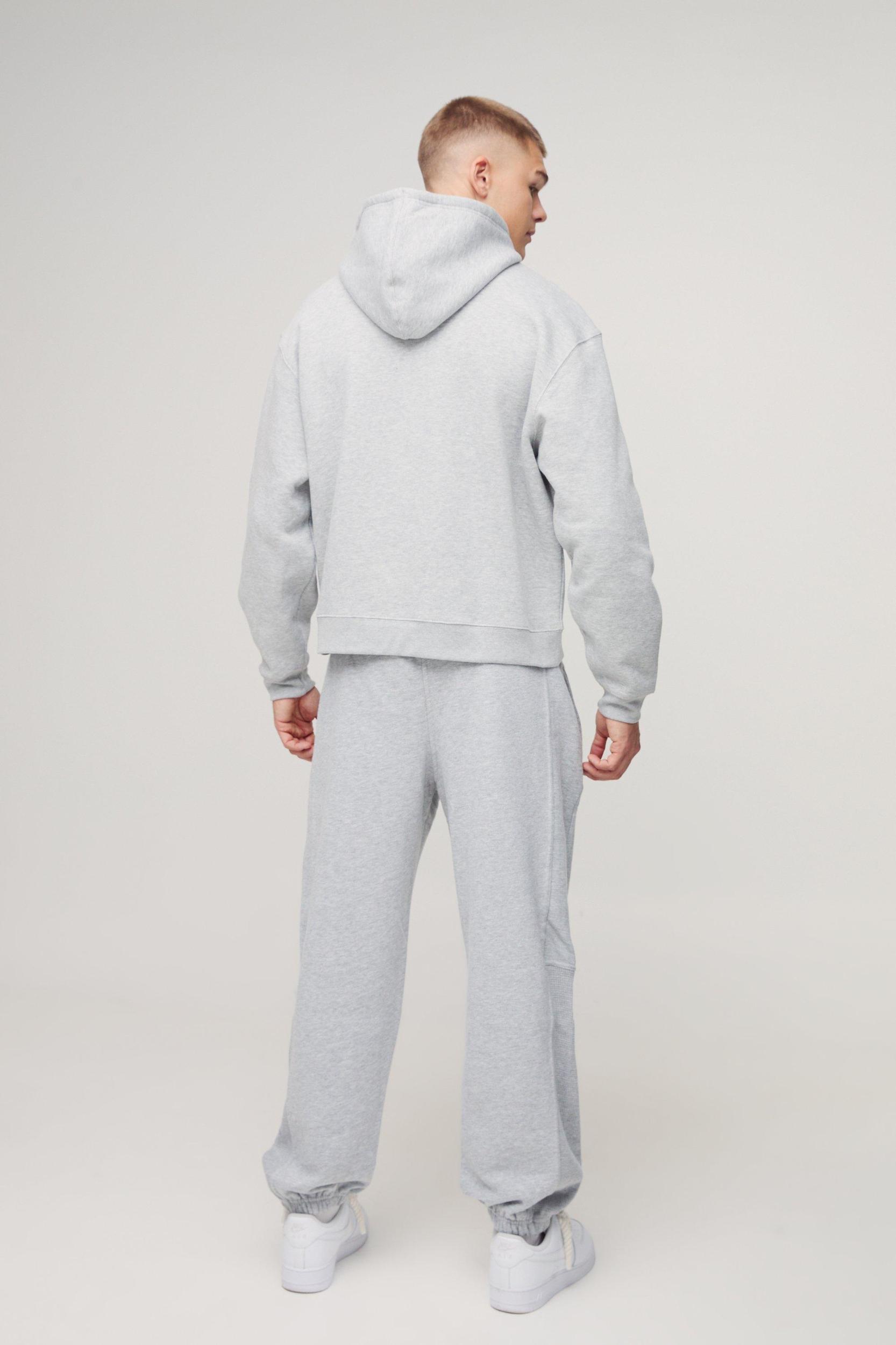 Oversized Waffle Panel Sweatpants | boohooMAN USA Product Image