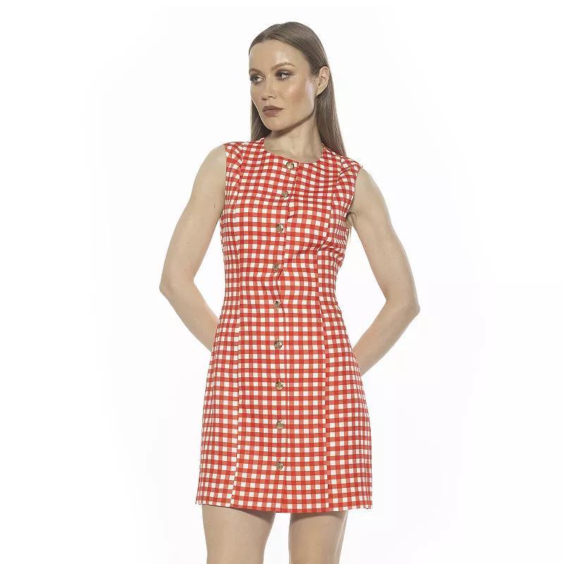 Women's ALEXIA ADMOR Bridgette Sleeveless Button Down Vest Dress, Size: 10, Ivory Product Image