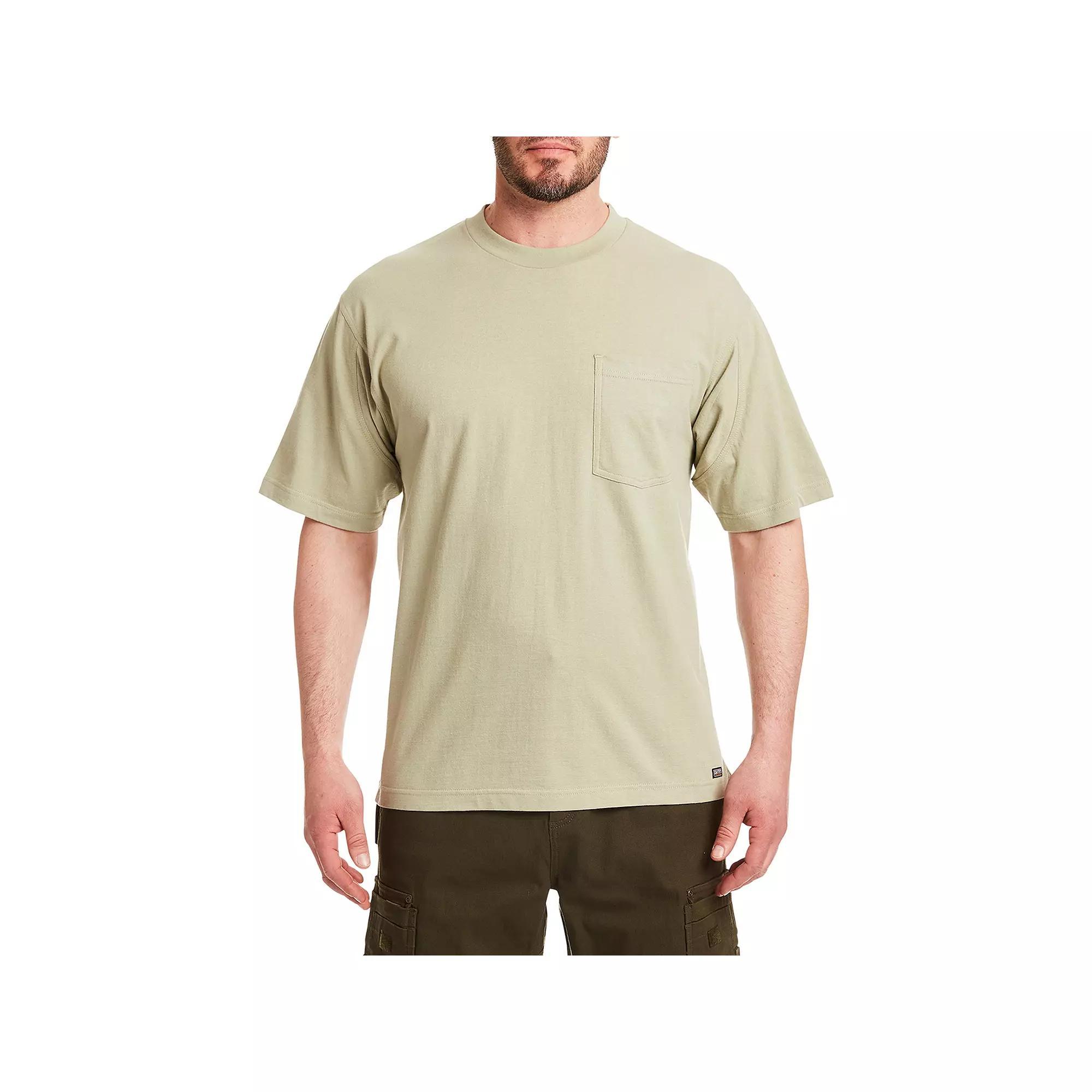 Men's Smith's Workwear Extended-Tail Cotton Crewneck Tee, Size: XL, Green Product Image