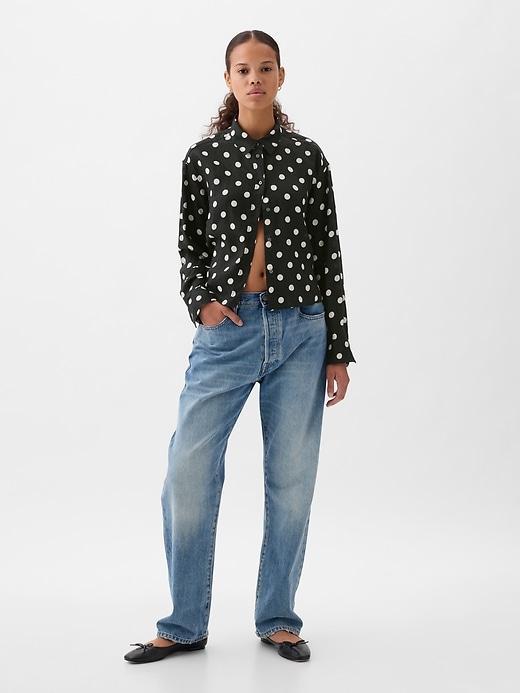 Organic Cotton Poplin Cropped Shirt Product Image