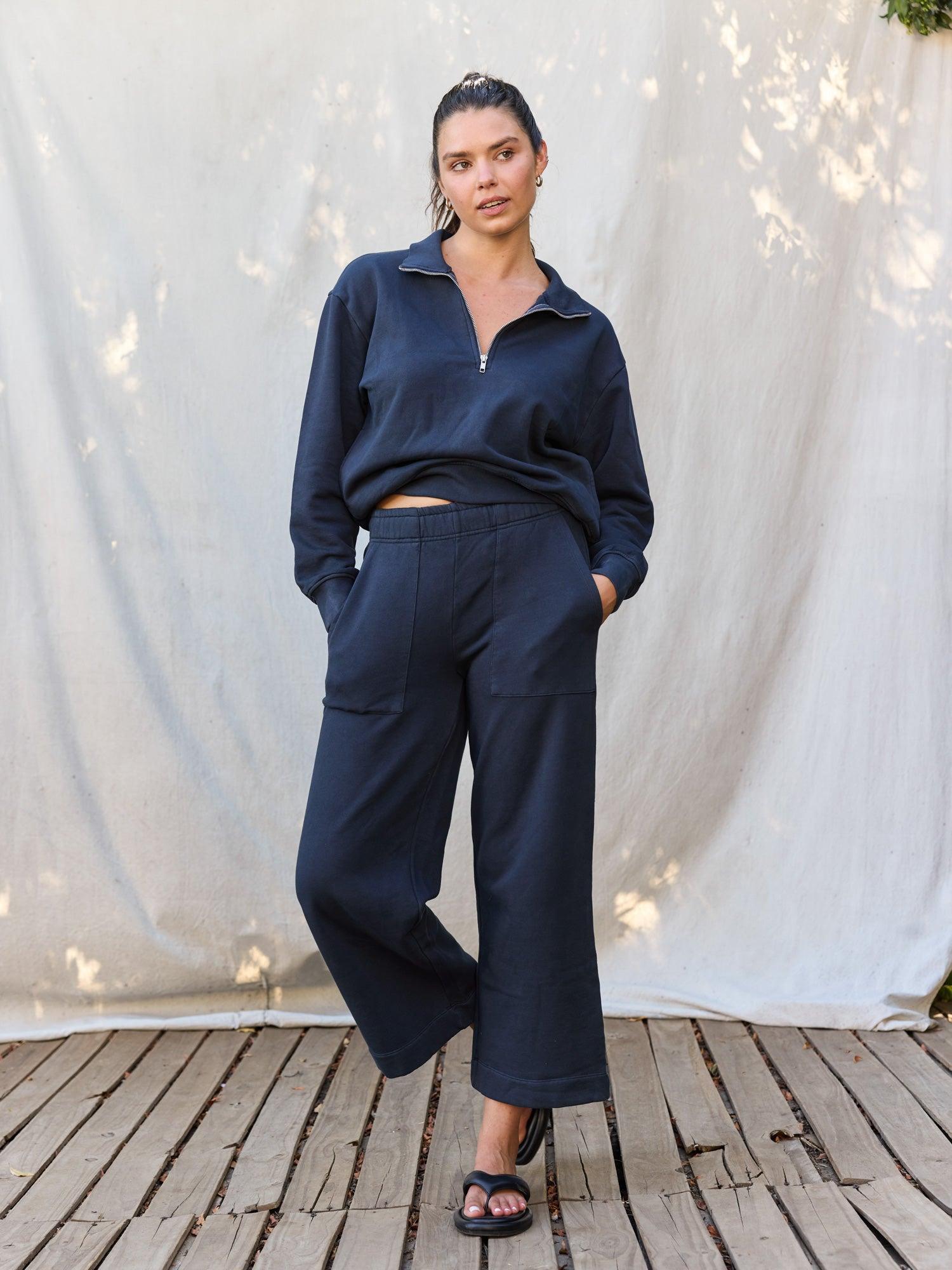 Organic Fleece Wide Leg Pant Female Product Image