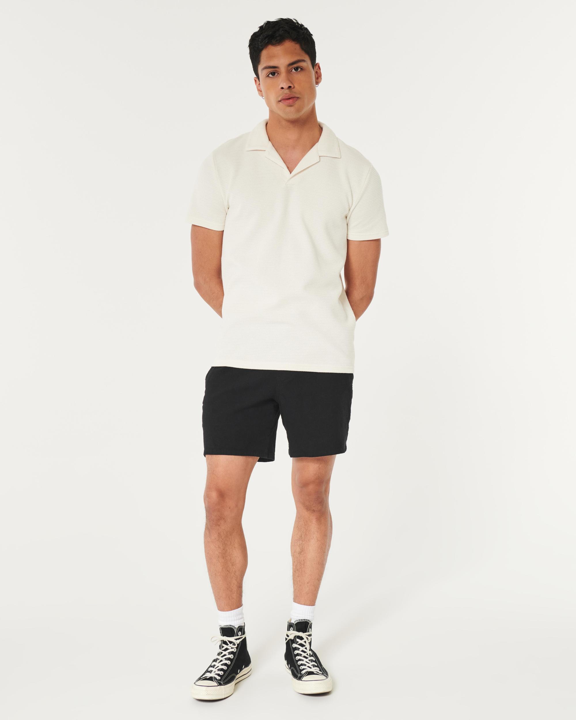 Linen-Blend Pull-On Shorts 7" Product Image