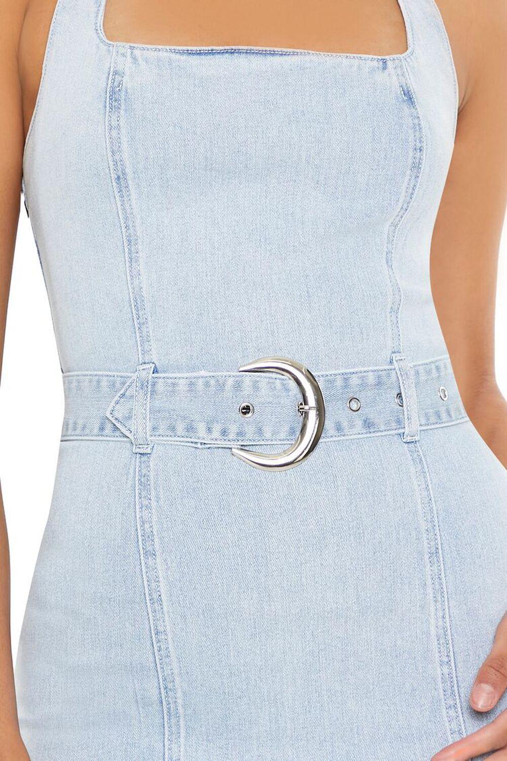 Belted Denim Halter Mini Dress | Forever 21 Product Image