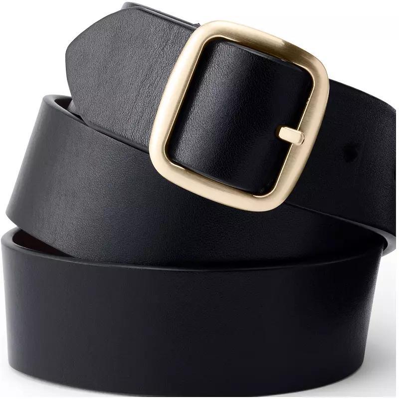 Women's Lands' End Reversible Belt, Size: Large, Black Dark Brown Product Image