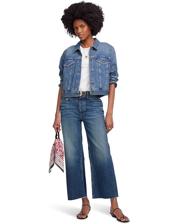 Women's Madewell Low Slung Baggy Crop in Croswell Wash Product Image