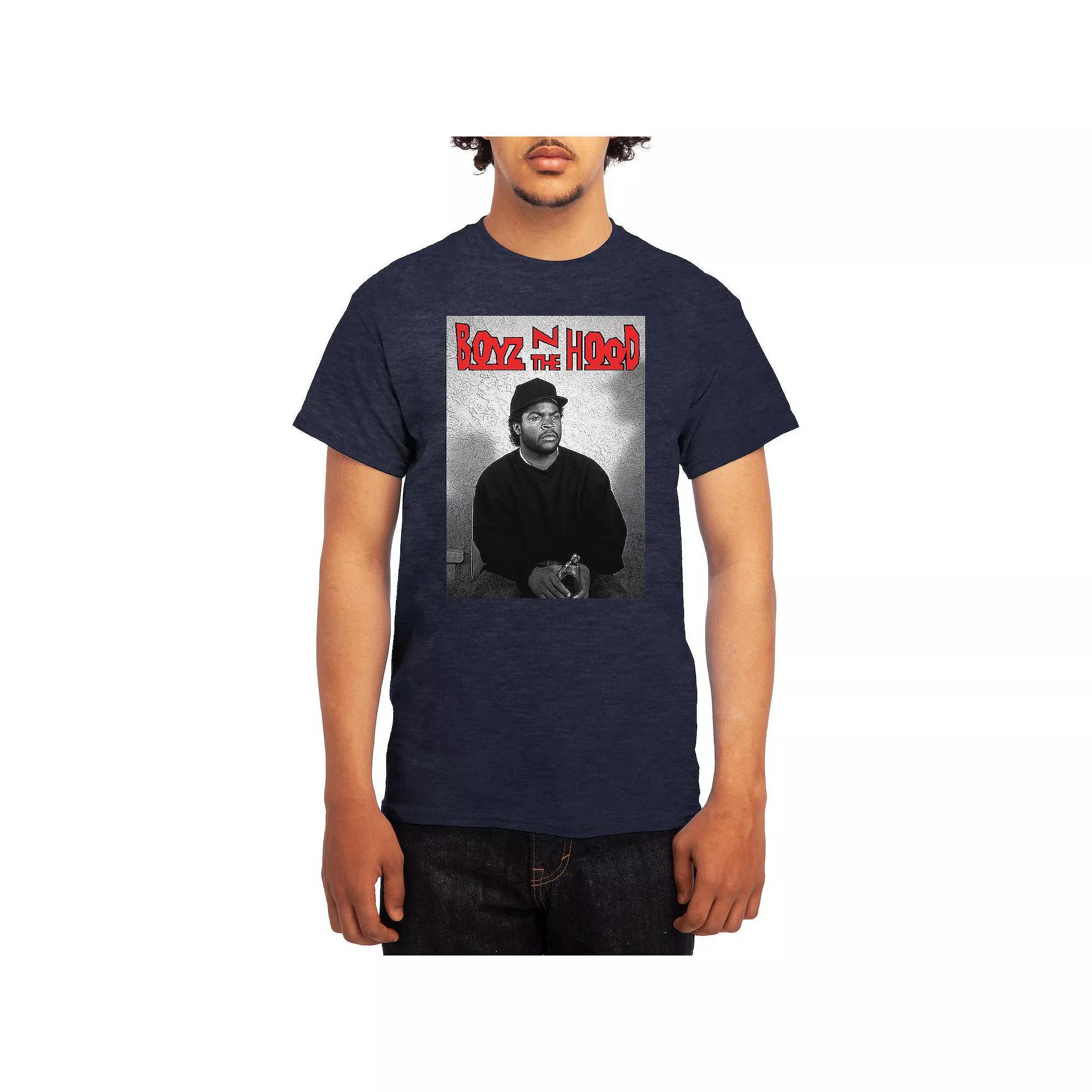 Men's Boyz N' The Hood Logo Doughboy Photo Tee, Size: Medium, Grey Red Product Image