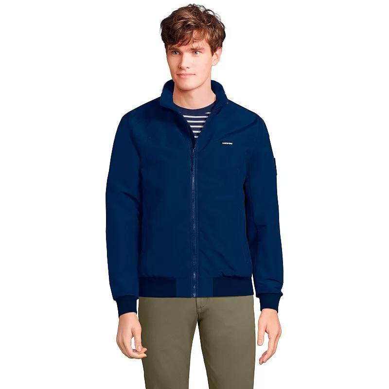 Men's Lands' End Classic Squall Bomber Jacket, Size: Small, Deep  Blue Product Image