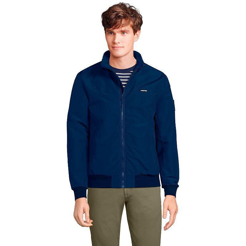 Men's Lands' End Classic Squall Bomber Jacket, Size: Small, Deep  Blue Product Image