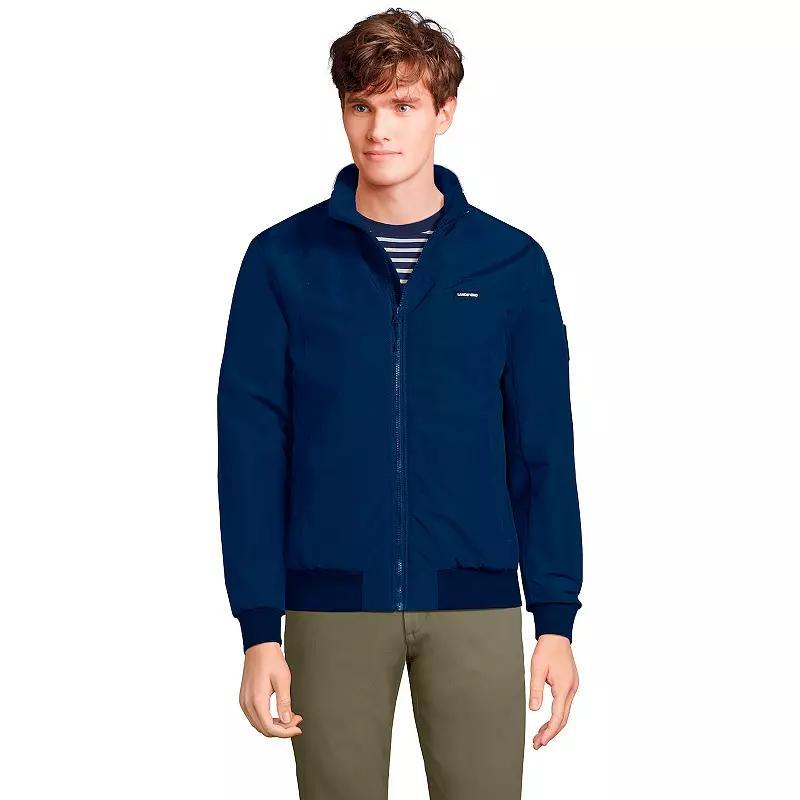 Men's Lands' End Classic Squall Bomber Jacket, Size: Small, Deep  Blue Product Image