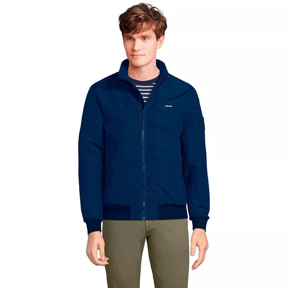 Men's Lands' End Classic Squall Bomber Jacket, Size: Small, Deep  Blue Product Image