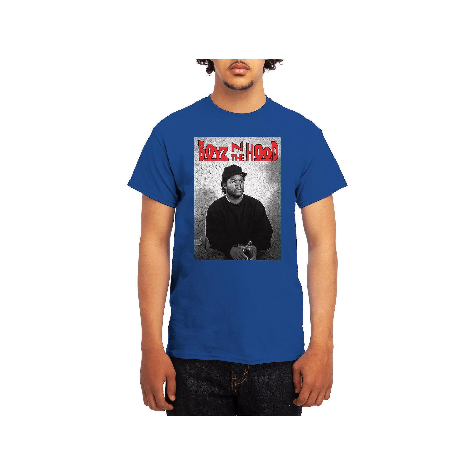Men's Boyz N' The Hood Logo Doughboy Photo Tee, Size: Medium, Grey Red Product Image