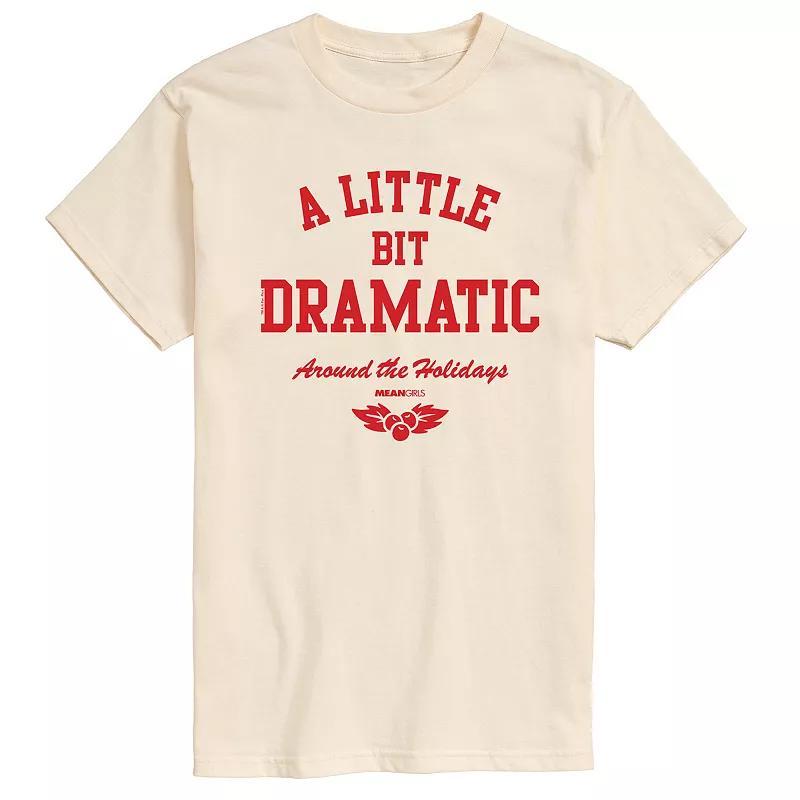 Mens Mean Girls Little Bit Dramatic Graphic Tee Ivory Product Image
